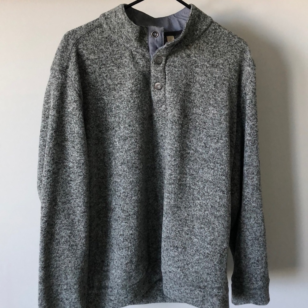 Gray Button Up Sweater